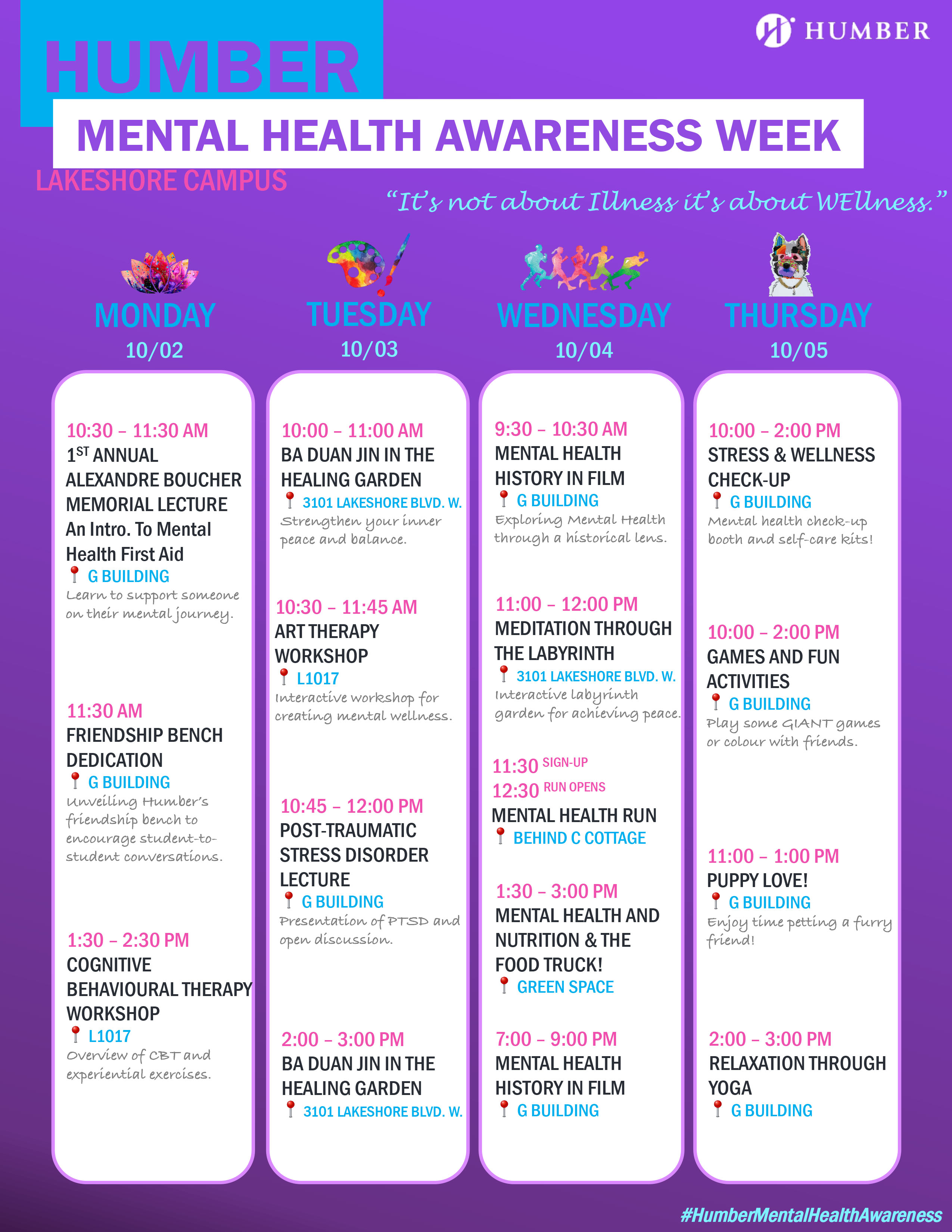 Mental Illness Awareness Week at Lakeshore Campus Humber Today